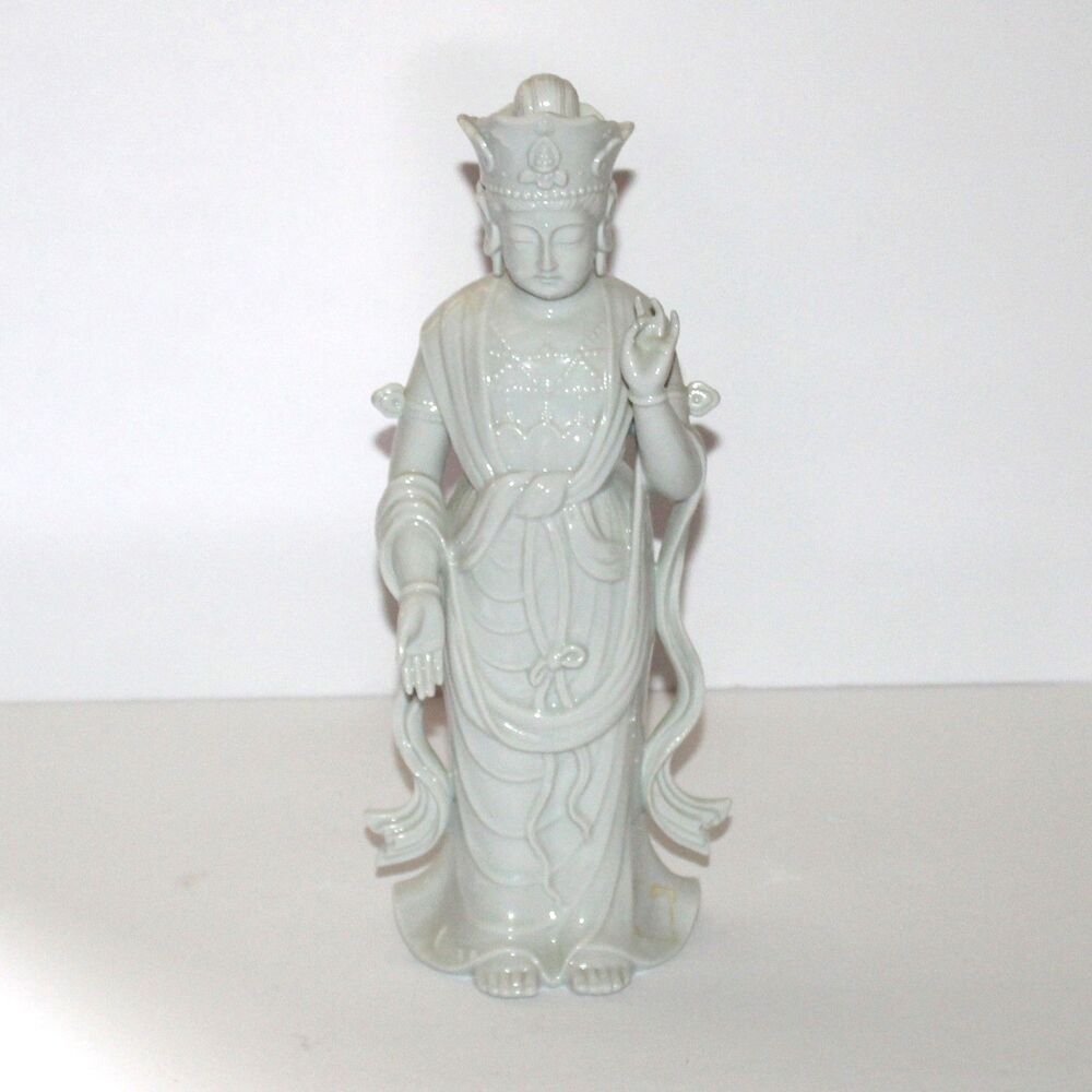Guanyin Quan Yin Bodhisattva Andrea by Sadek figure 12" white porcelain Japan